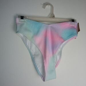 PINK Victiria's Secret High Waisted Crinkle Bikini Bottom Size S